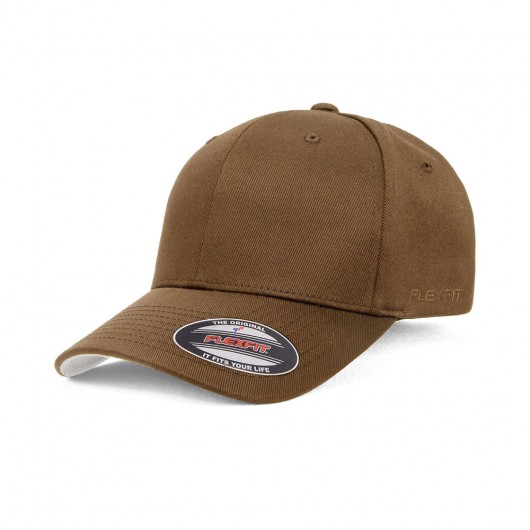Coyote Brown Flexfit Wooly Combed Caps